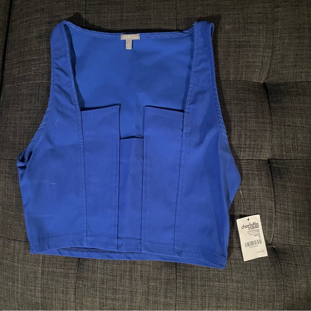 Royal blue crop top
